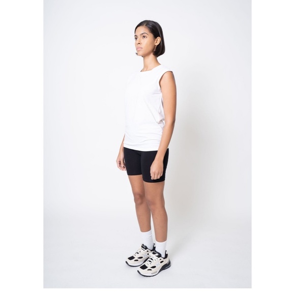 White Cotton Tank Top - The Label - Picture 3 of 4